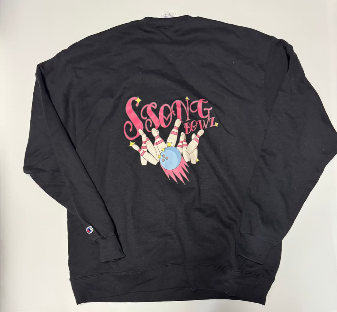 희귀!! 챔피온 볼링 뒷 프린팅 기모 오버핏 맨투맨 2XL ~ XL 상품이미지1