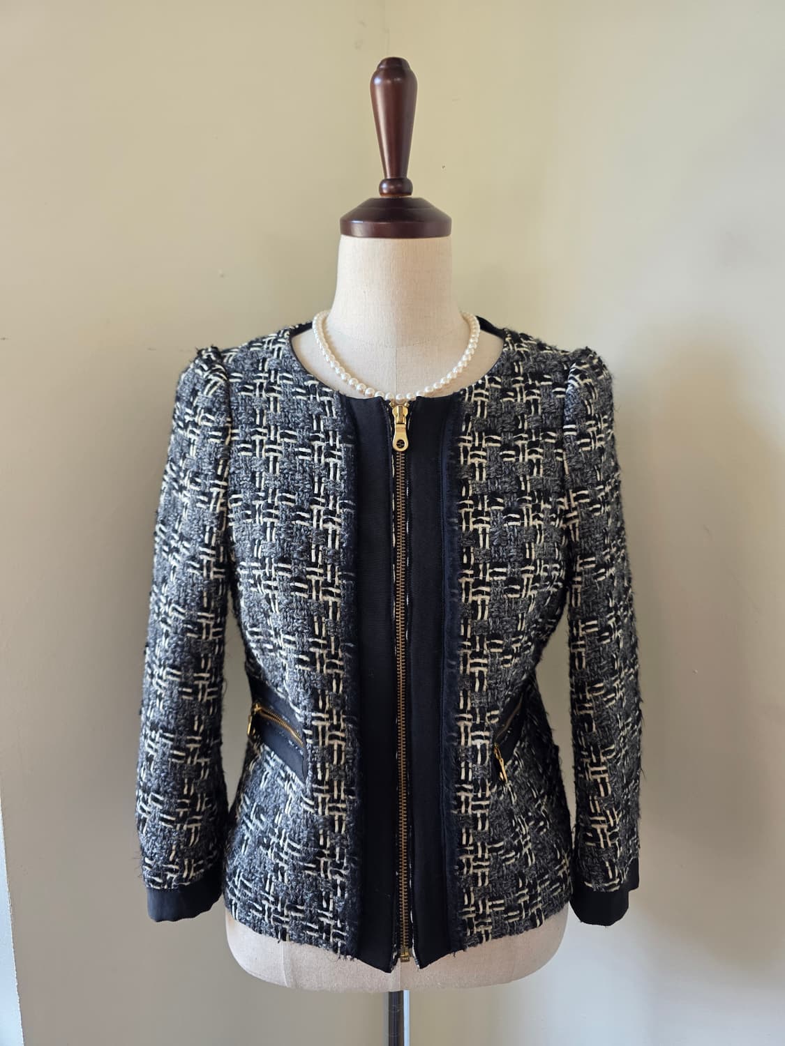 린톤 트위드 집업 자켓 상품이미지1