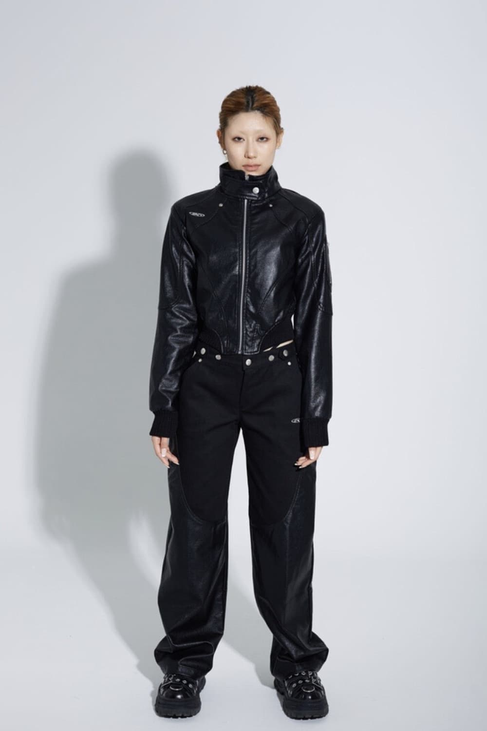 카시코 레더 바이커 재킷 상품이미지1