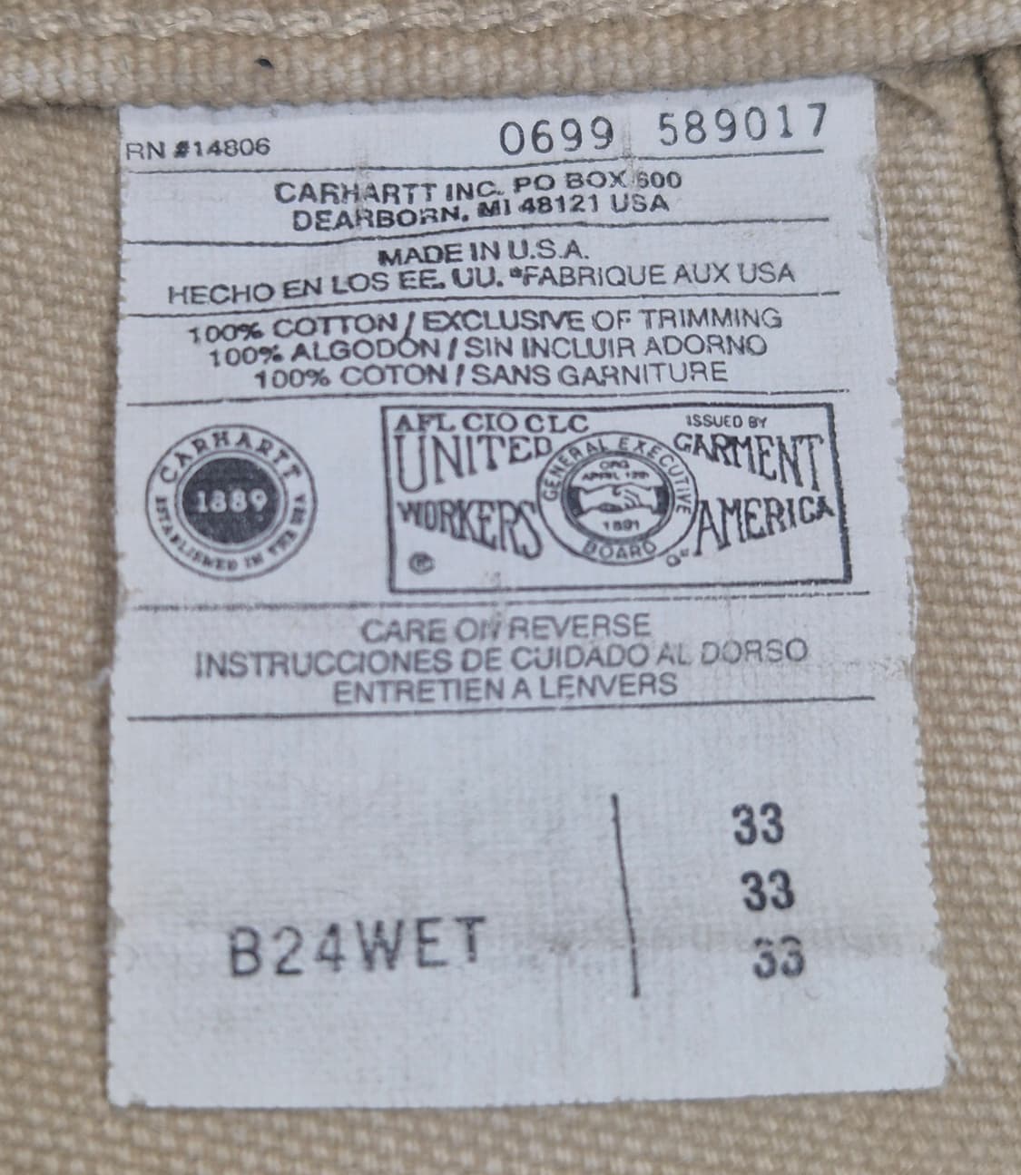 [33]90s US Made 칼하트 카펜터 -A286 상품이미지7