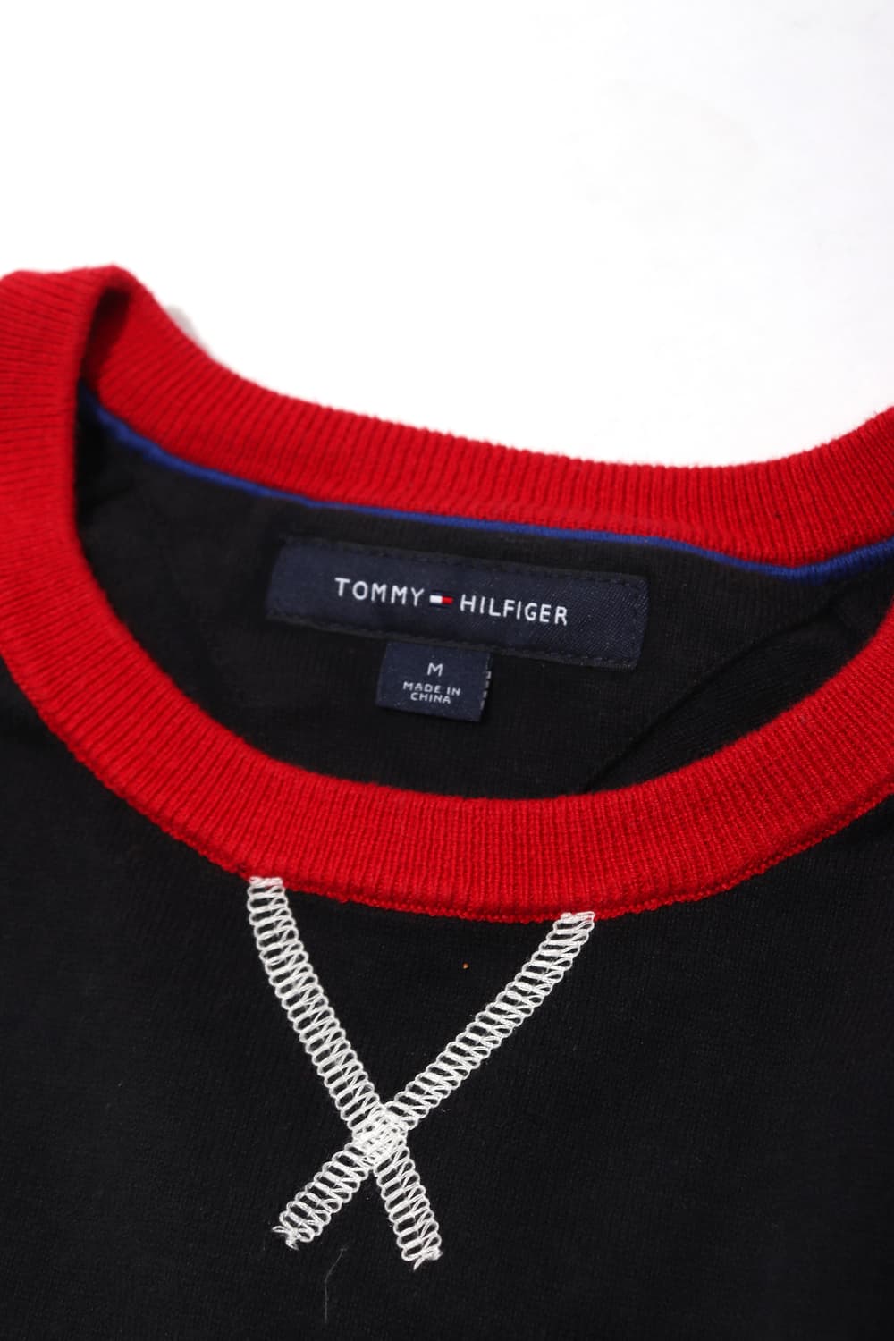 TOMMY HILFIGER 배색 코튼 스웨터 size M 상품이미지5