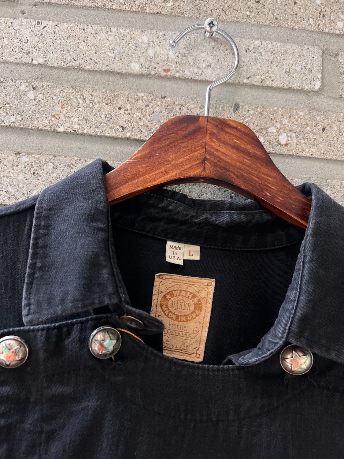 [L]90's Made in USA 블랙 웨스턴 셔츠 상품이미지2