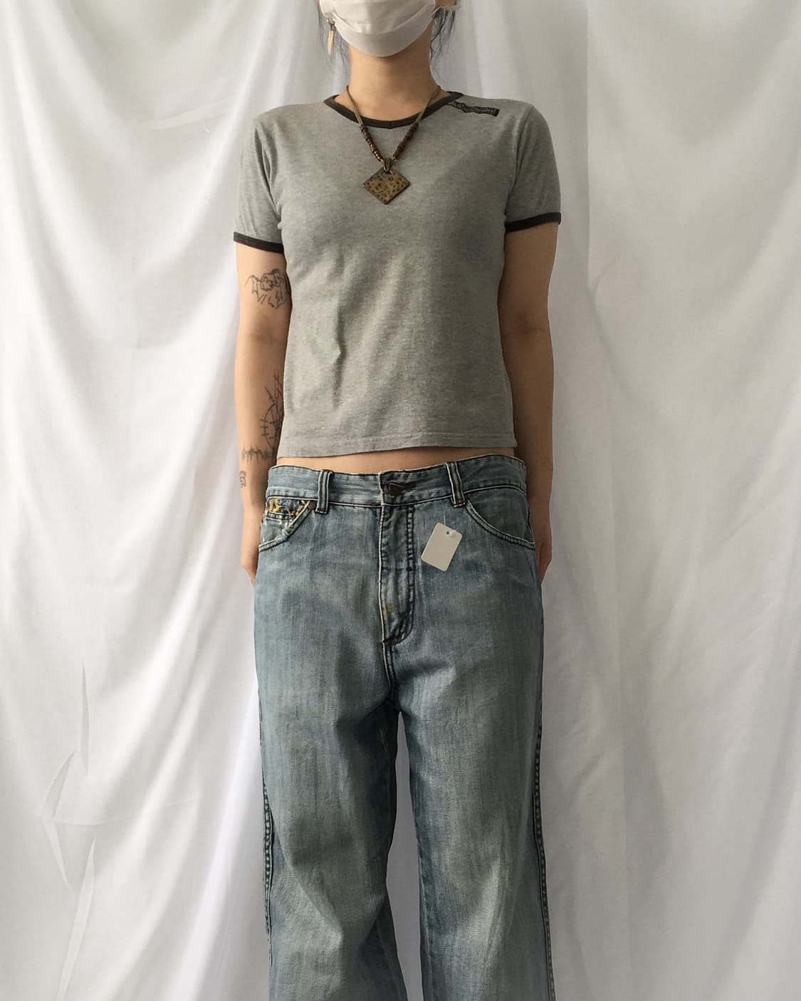 Back printing point ringer t shirt 상품이미지5