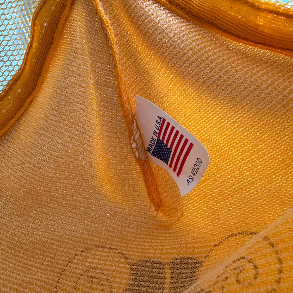 USA 빈티지 모자 볼캡 vintage cap 트러커 메쉬 옐로우 상품이미지5
