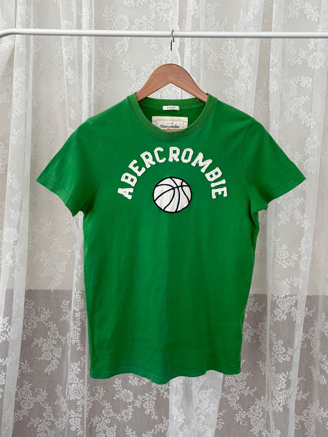 S) 아베크롬비 빈티지 반팔 티셔츠 그린 상품이미지1