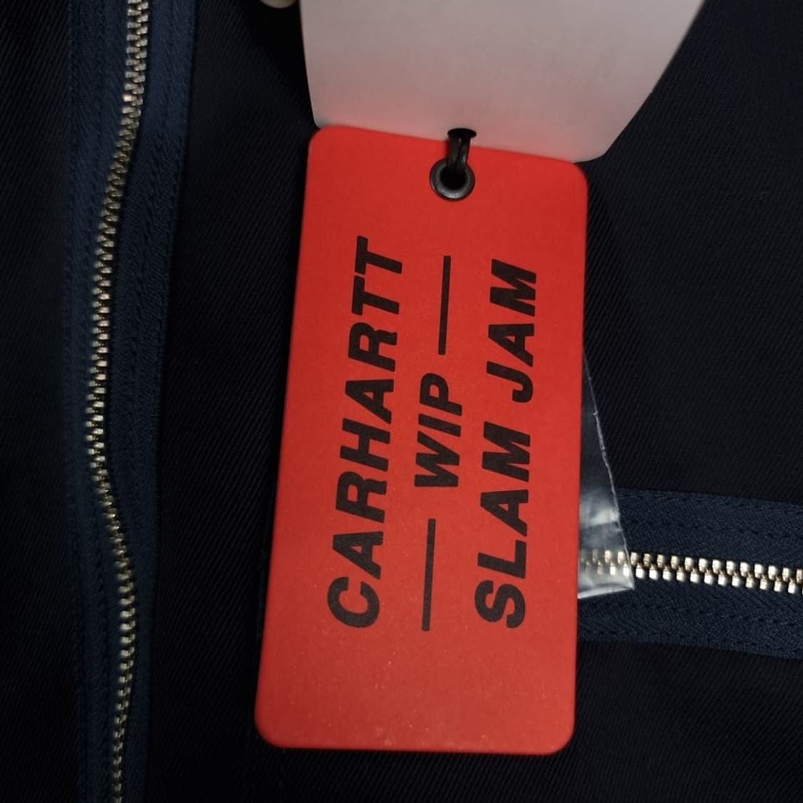 [칼하트 X 슬램잼](새상품)하프 집업 풀오버 셔츠 네이비 P01414 상품이미지7