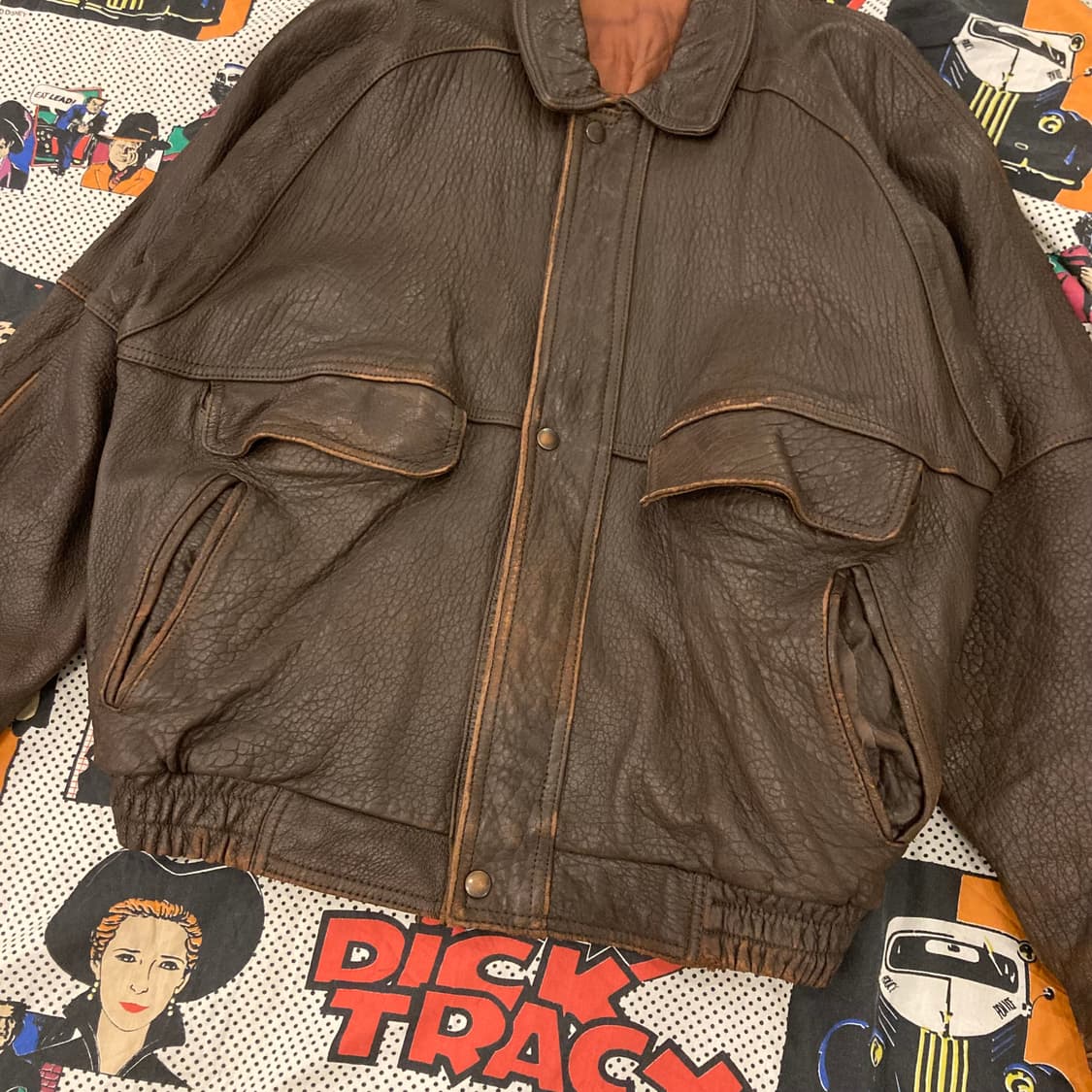80s~90s 일본 빈티지 a2 a-2 양가죽 레더자켓 상품이미지2