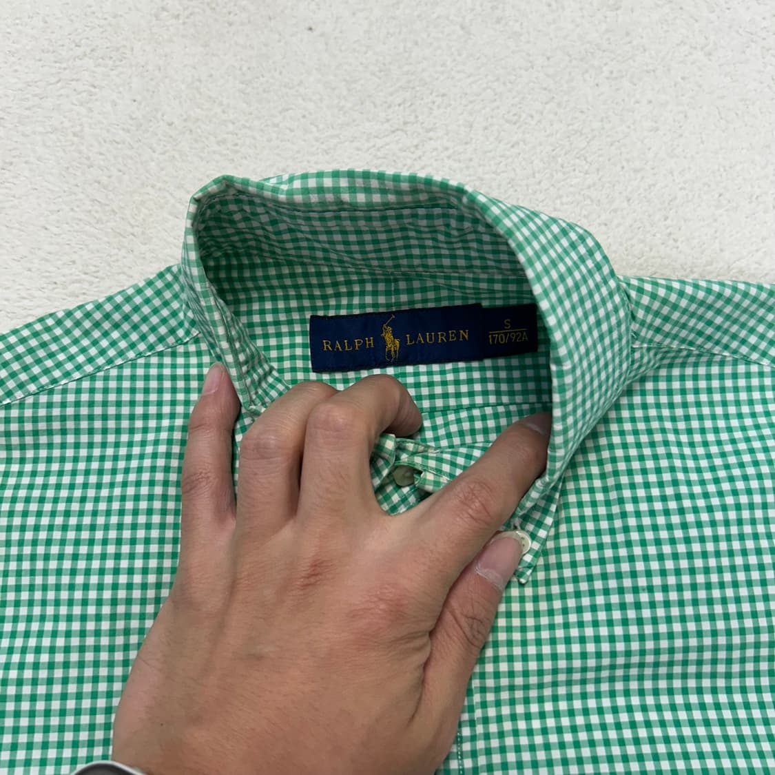 Polo green gingham check shirt  상품이미지6