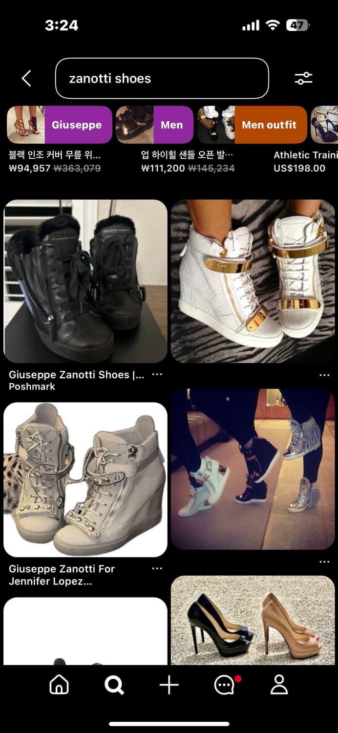 쥬세페 자노티 guiseppe zanotti 실버 플레이트 웨지 하이탑 상품이미지9