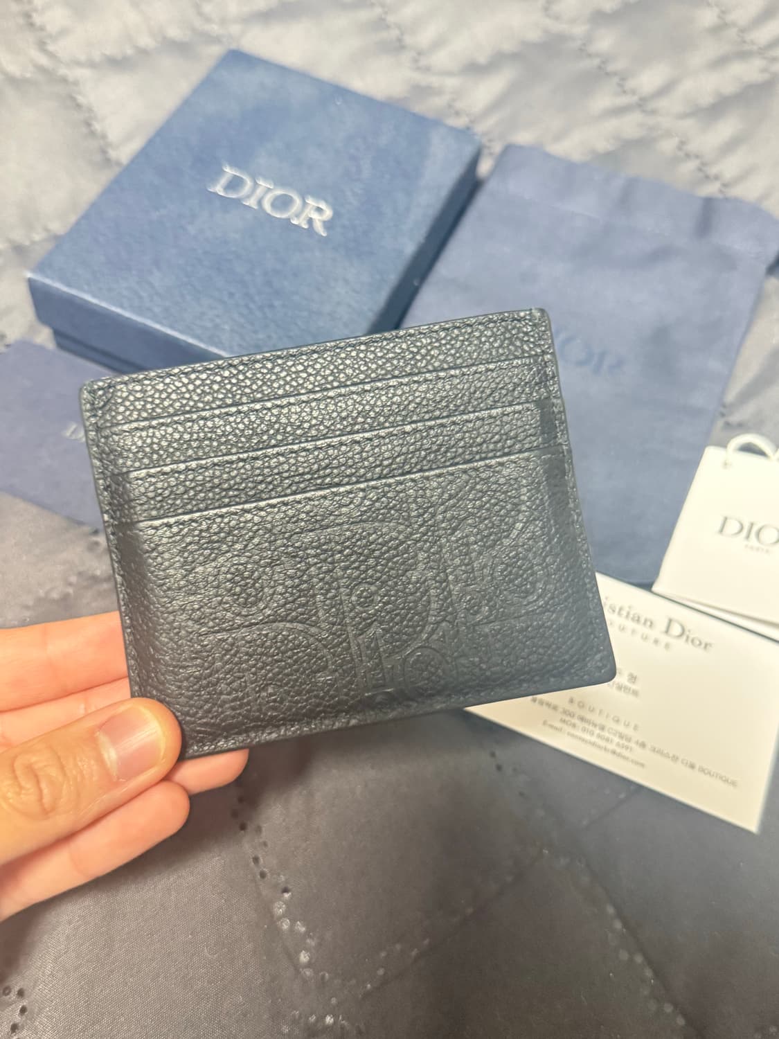 디올 오블리크 그래비티 카드지갑 블랙 상품이미지2