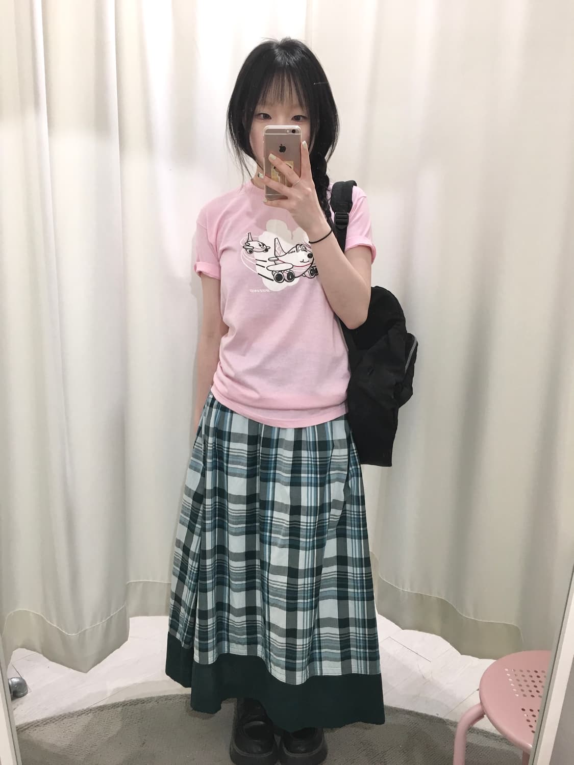 Hagumi check skirt 상품이미지2