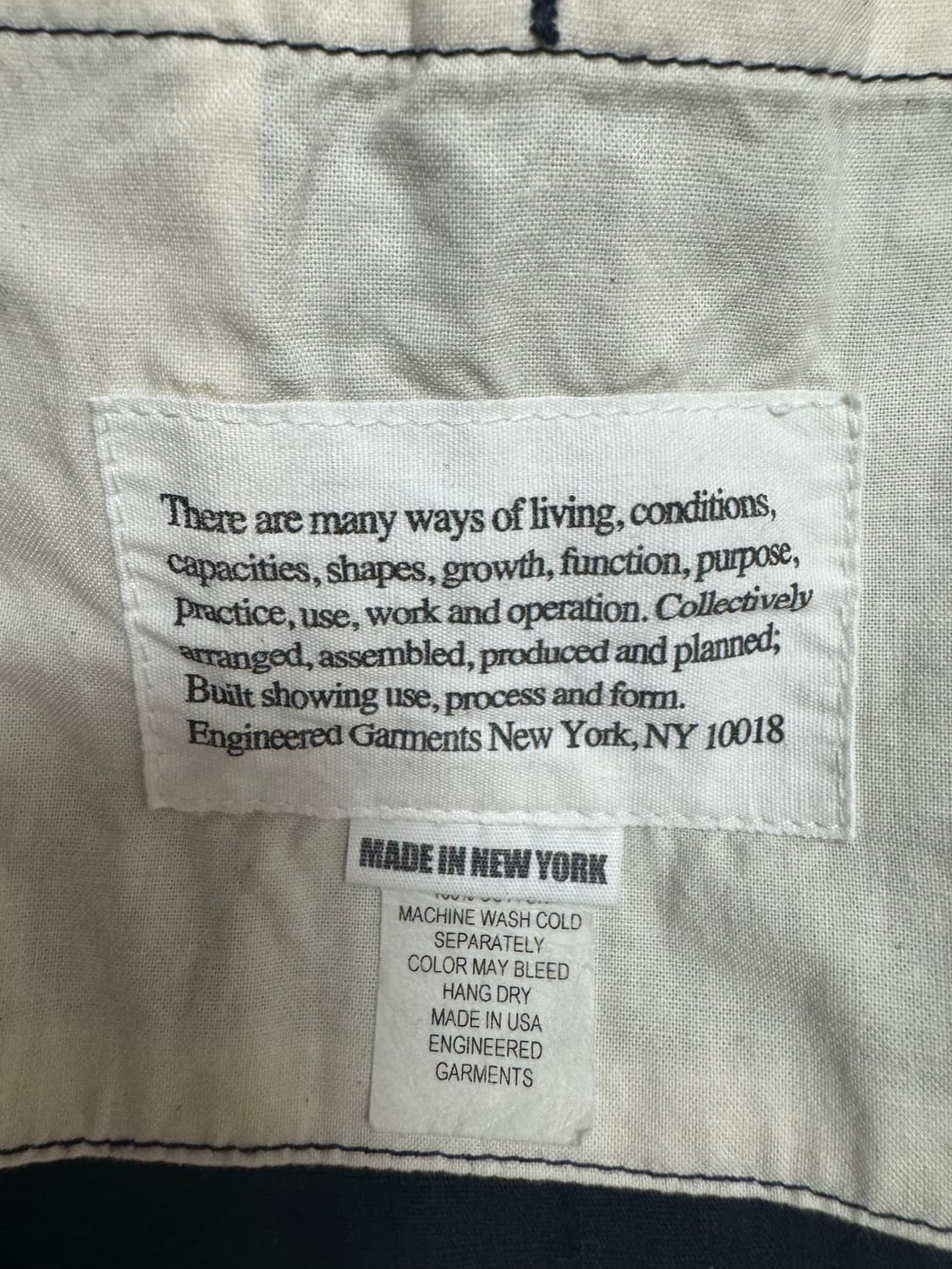 엔지니어드 가먼츠 베드포드 자켓 다크네이비 코튼립스탑 상품이미지7