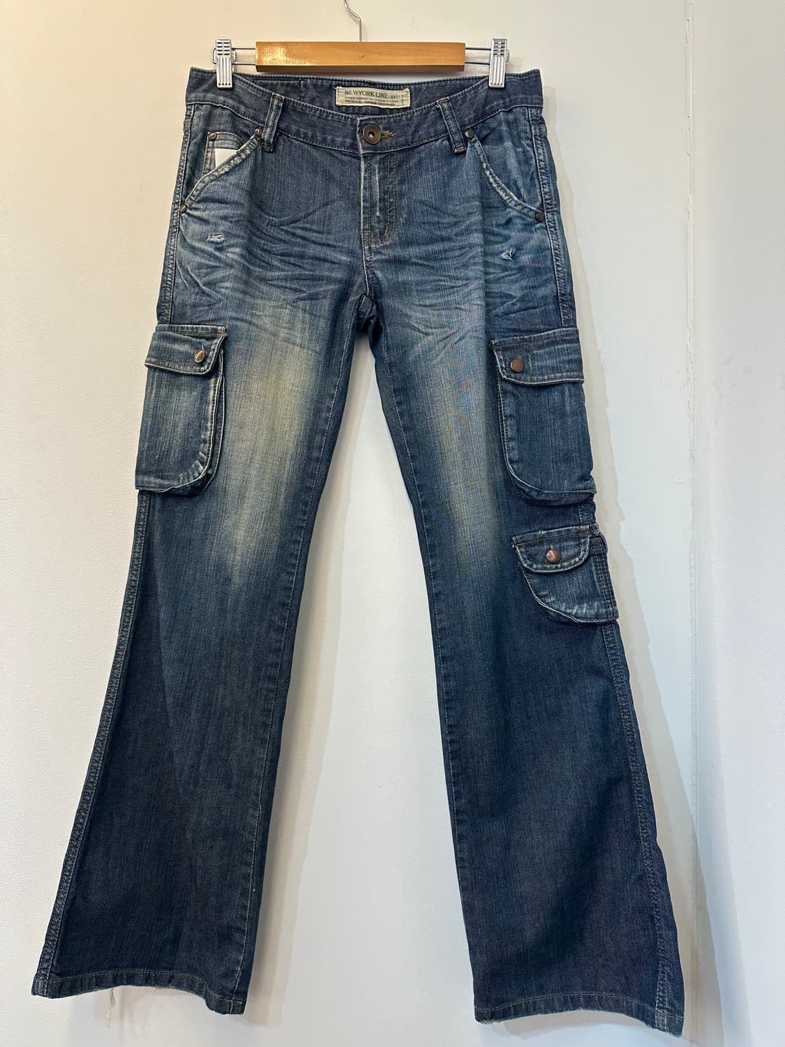 M) 뉴욕 어센틱 포켓 부츠컷 워싱 데님 빈티지 청바지 상품이미지1