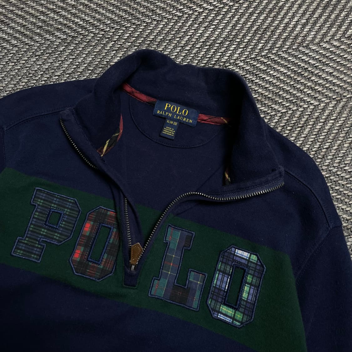 폴로 랄프로렌 빅로고 풀오버 하프 반집업 맨투맨 y 5086 상품이미지5