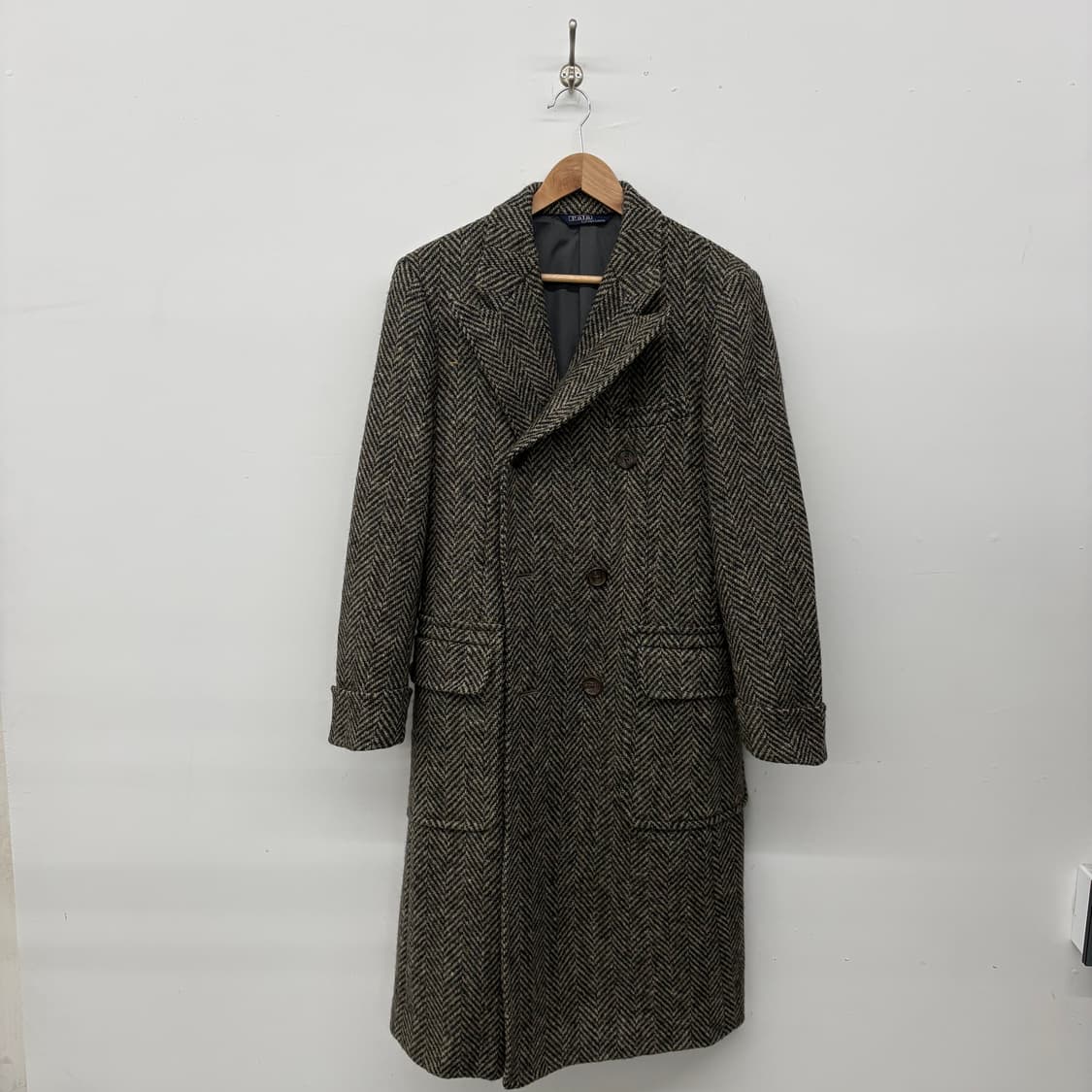 폴로 헤링본 더블 롱코트 여/L 상품이미지1