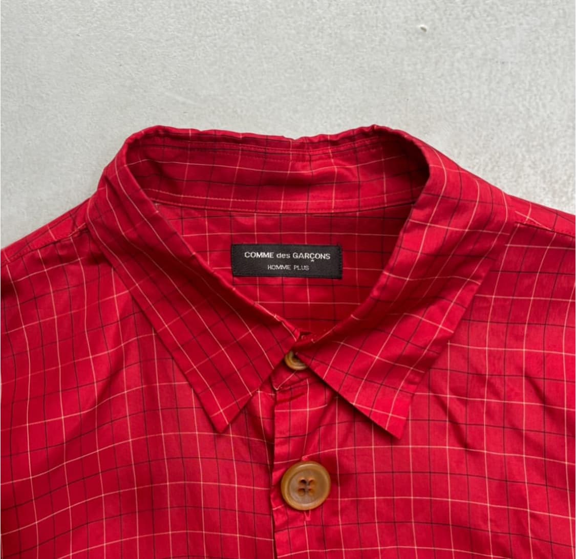 00s 꼼데가르송 옴므플러스 빅 버튼 코듀로이 셔츠 상품이미지2