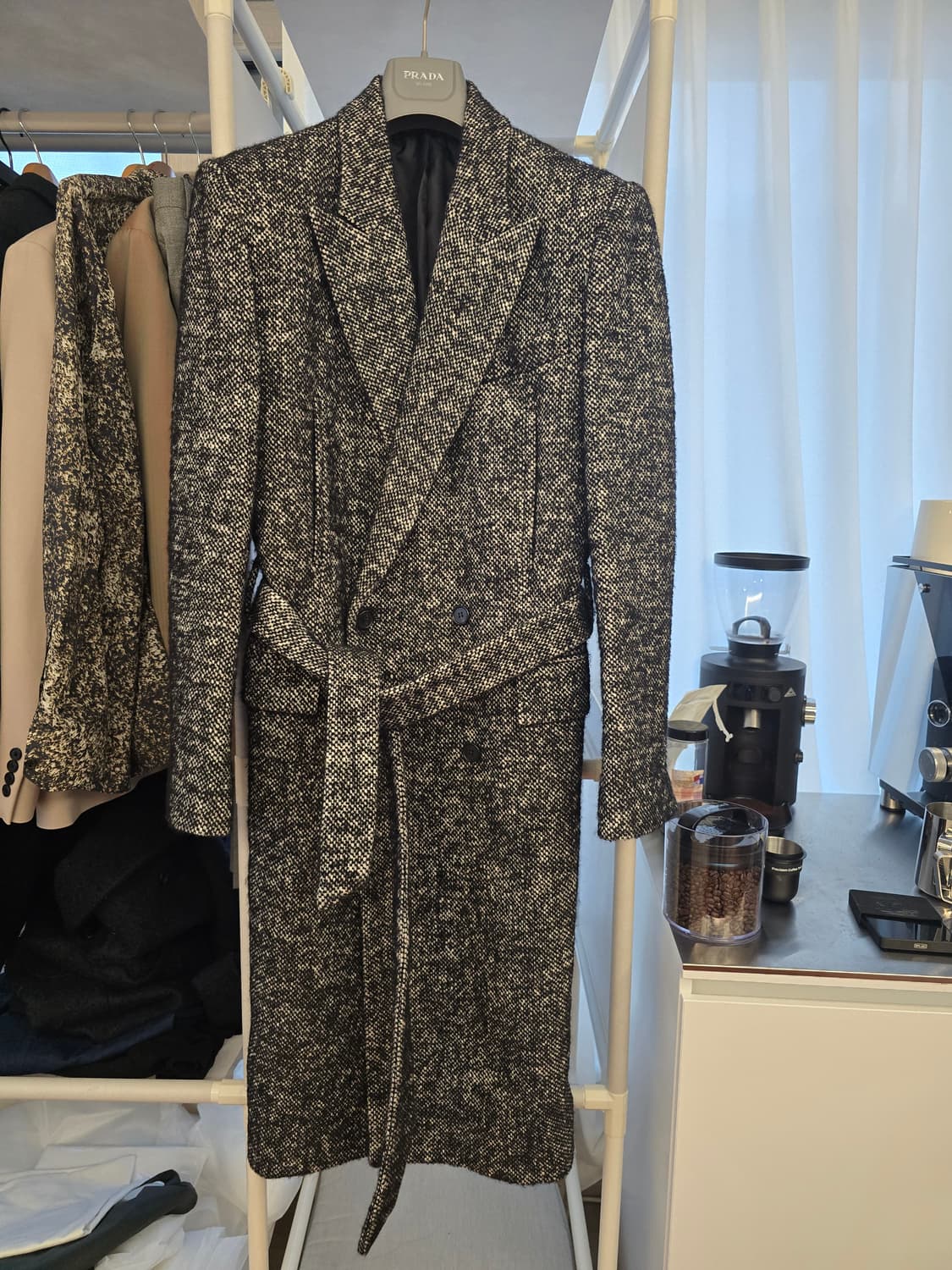 준지 트위드 롱코트 48사이즈(103~105) 상품이미지1