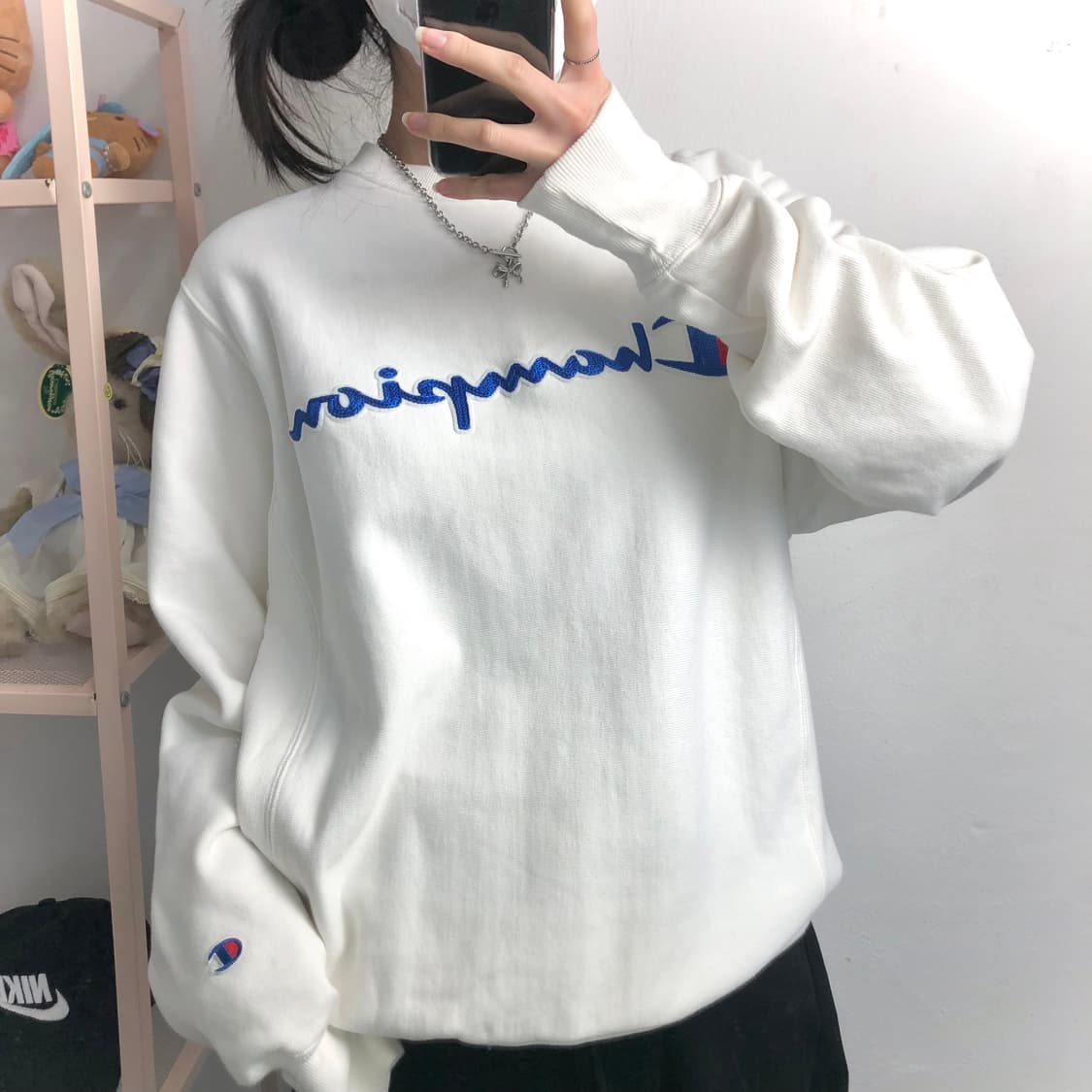 챔피온 생화이트 리버스위브 맨투맨 상품이미지2