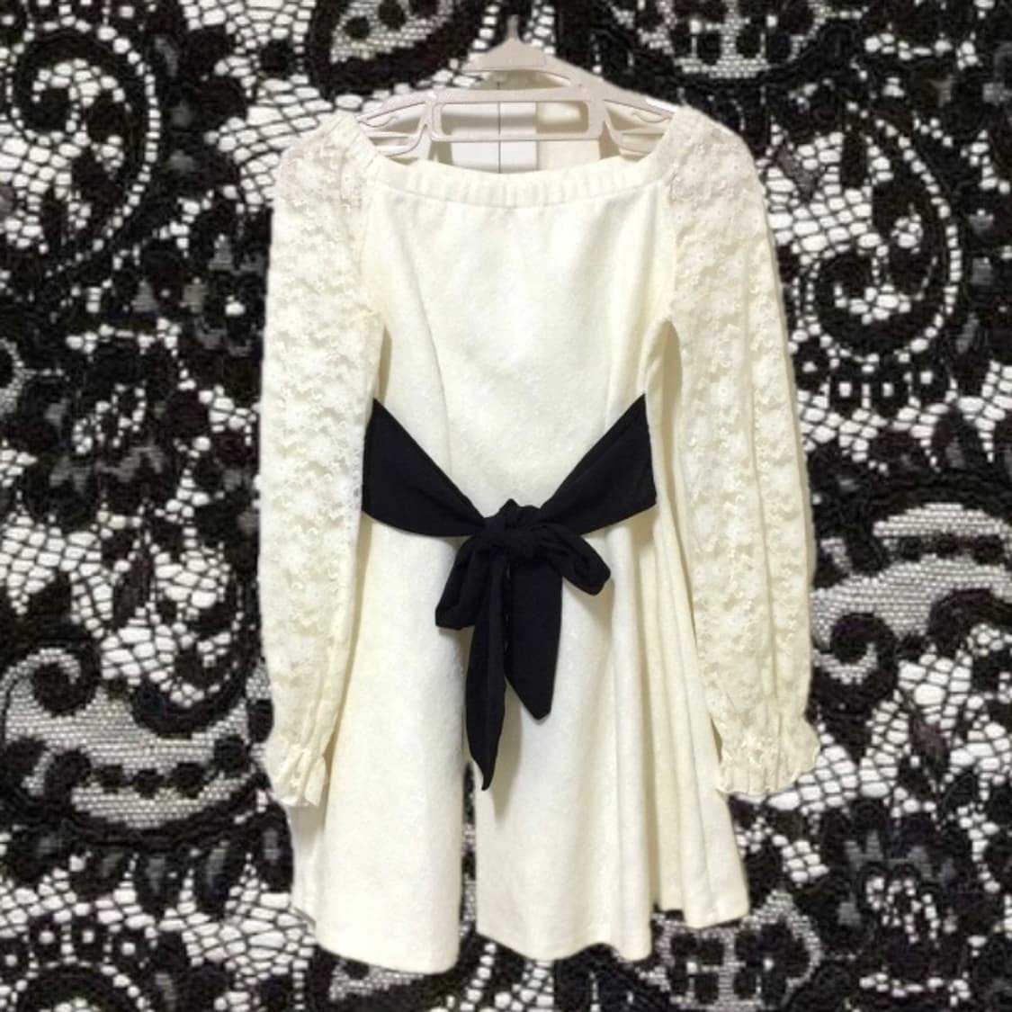 마즈 mars 레이스 리본 원피스 히메갸루 로걀 빈티지 양산형 지뢰계 상품이미지1