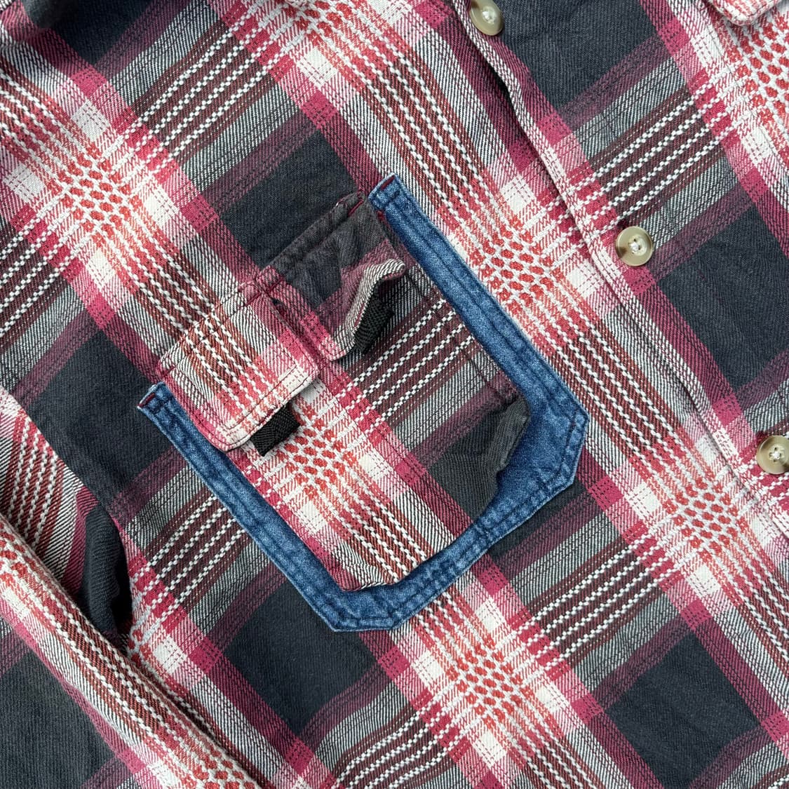 올드 오시코시 헤비 코튼 체크 셔츠 상품이미지5