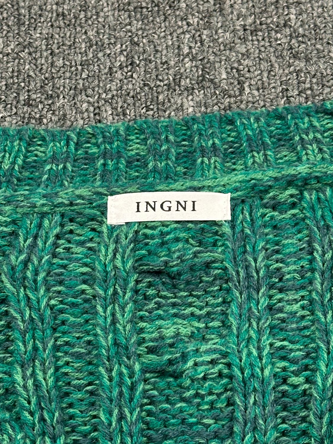 OS)INGNI 빈티지 여성 꽈배기 패턴 롱 가디건 상품이미지5