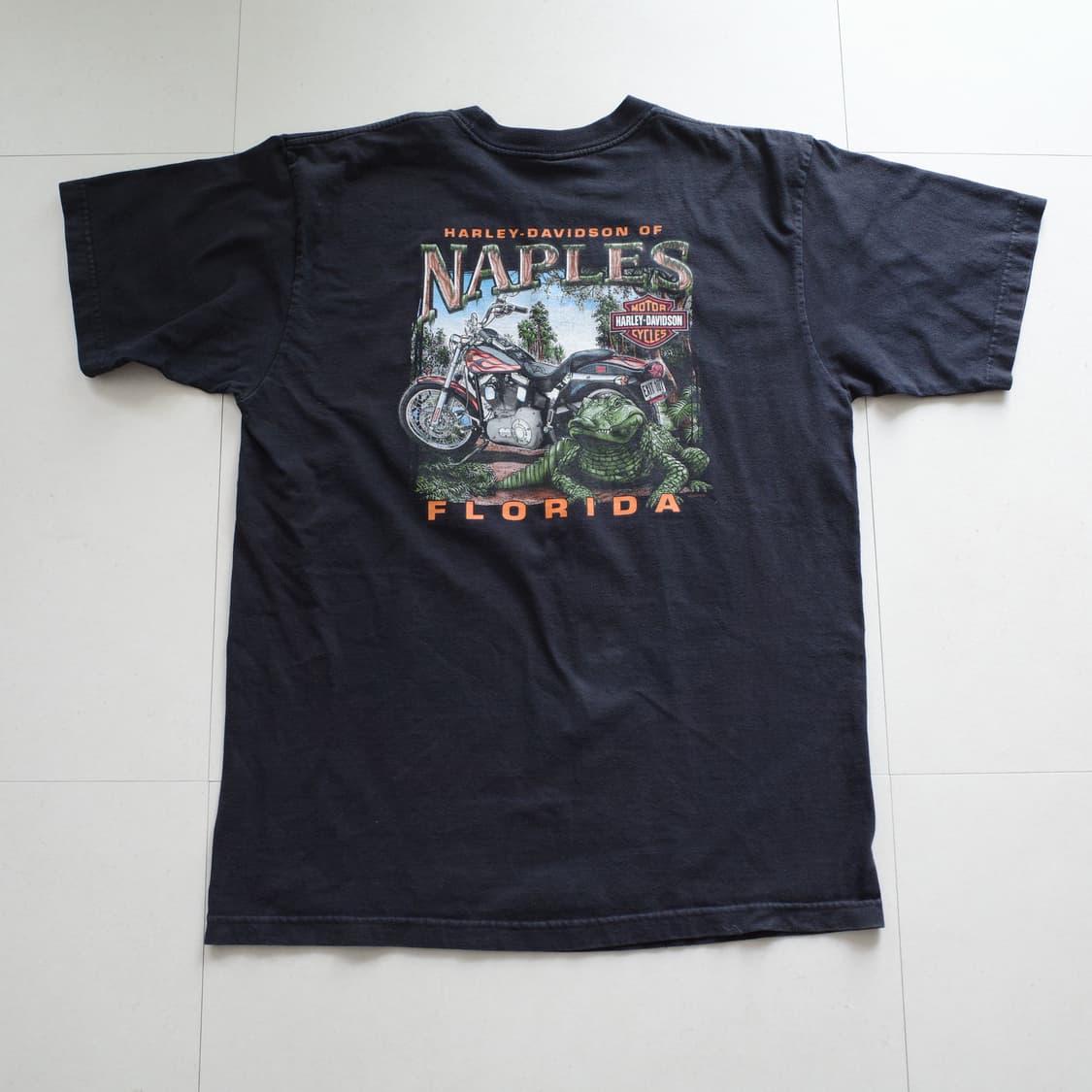 00s 할리데이비슨 플로리다 MADE IN USA 백프린팅 반팔 XL 상품이미지6