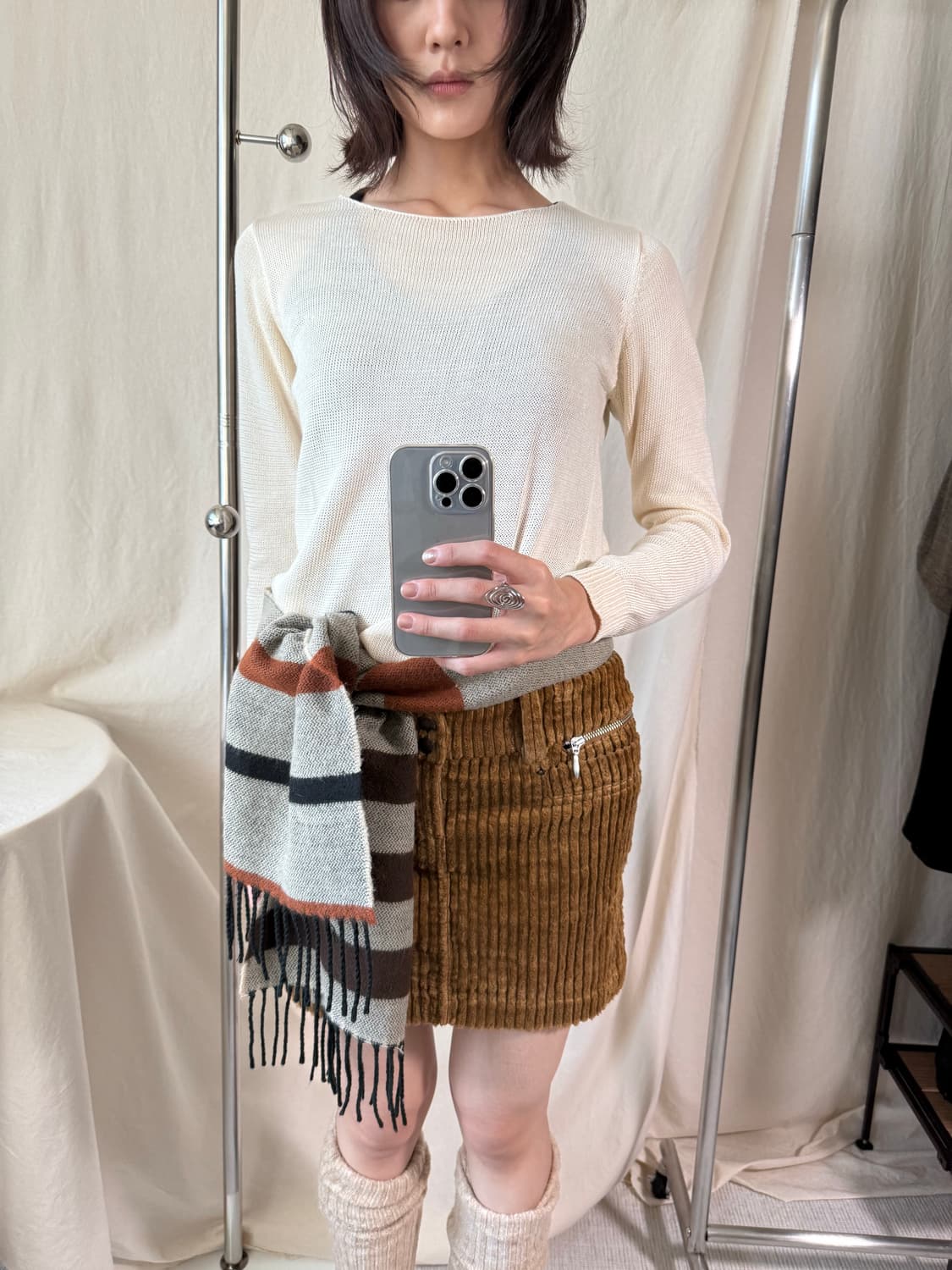 Thibault Van Der Straete 아이보리 코튼 니트 상품이미지2