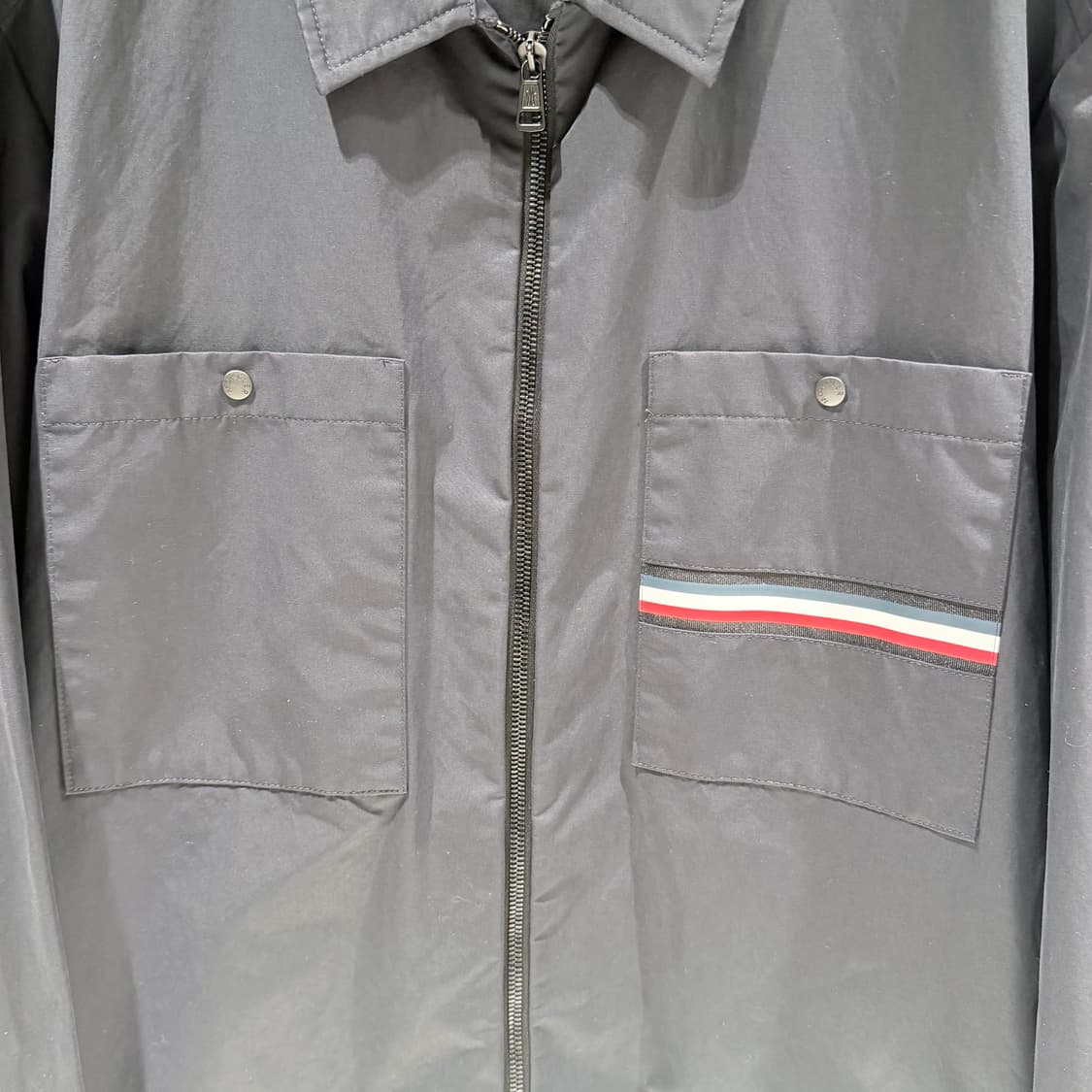 (A+/7) / 몽클레어 트라이컬러 악센트 오버셔츠 네이비 상품이미지3