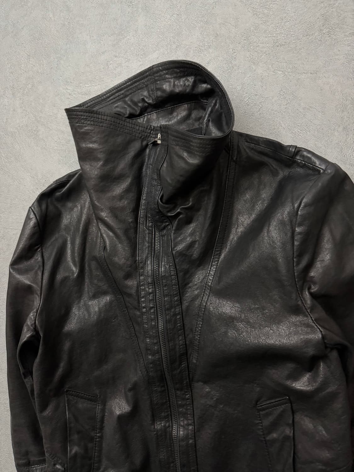 코데즈컴바인 하이넥 램스킨 자켓 상품이미지4