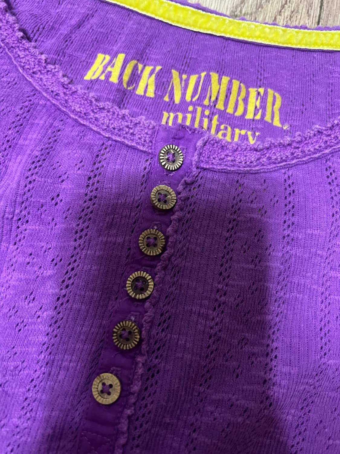 purple long sleeve button top 상품이미지2