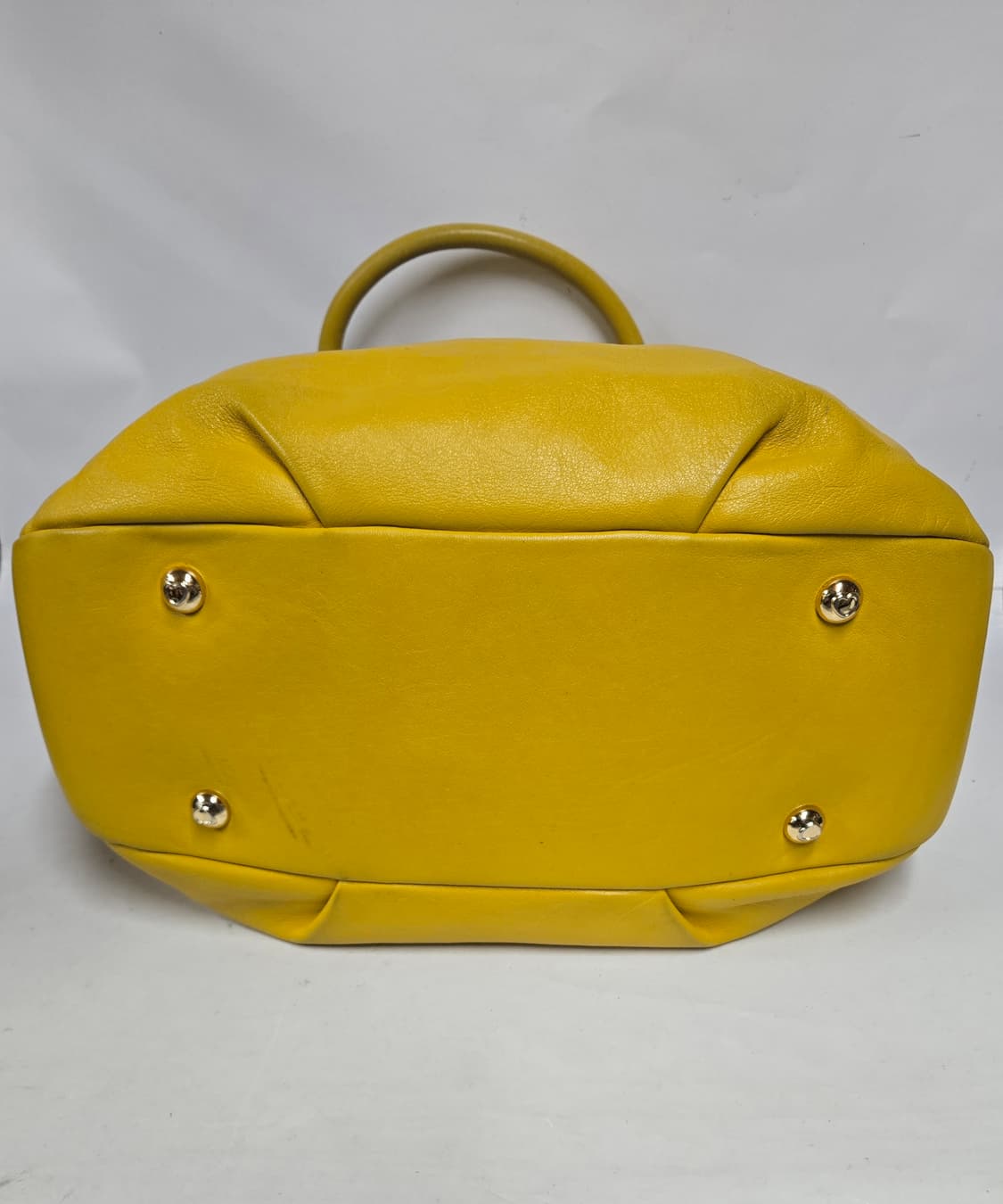 러브캣 옐로우 가죽 복조리 토트크로스백 상품이미지3