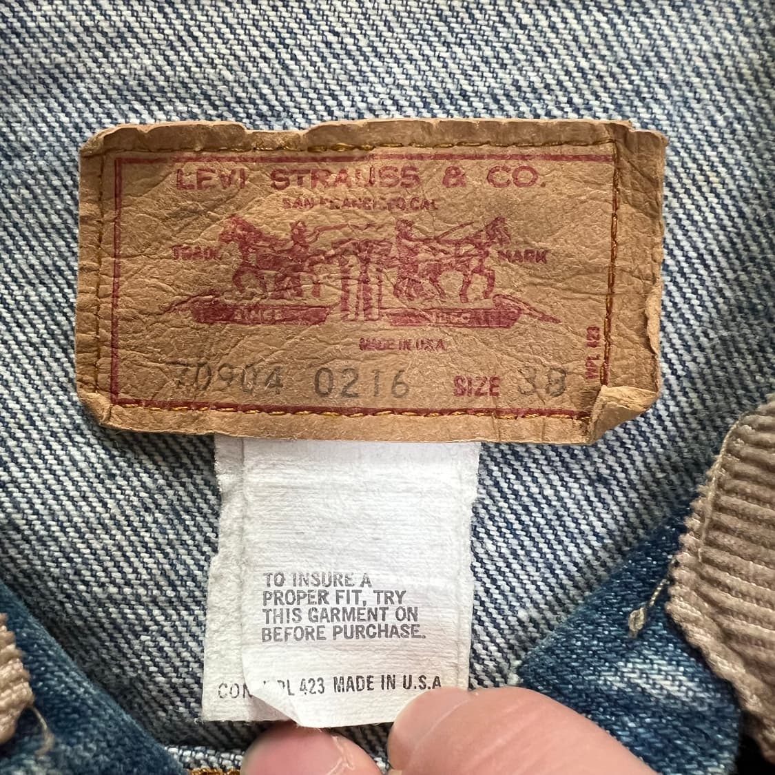 1980s Levi’s 70904 0216 Denim jacket 상품이미지4