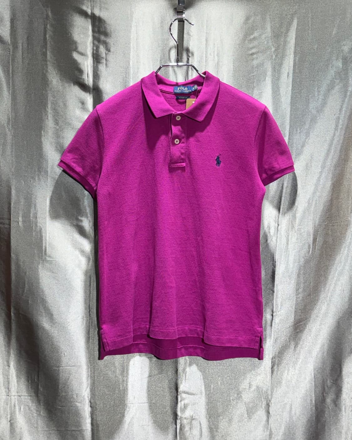 M 폴로랄프로렌 클래식핏 딥퍼플 카라 반팔 상품이미지2