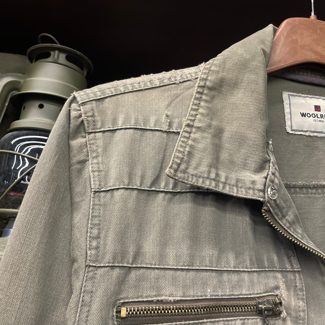 울리치 빈티지 데미지 디테일 크롭 바이커 자켓 N121 상품이미지4