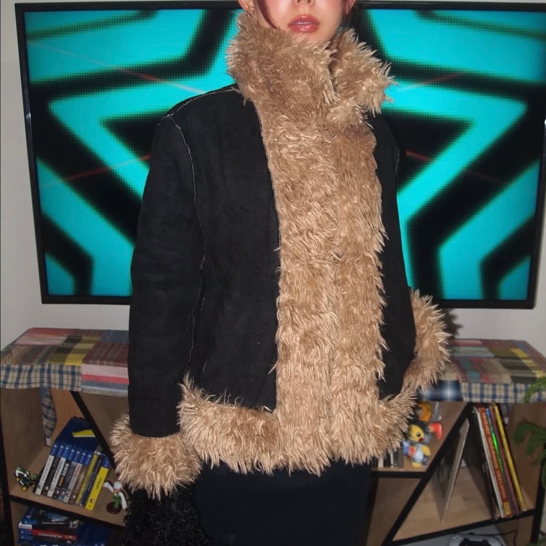 파르티멘토우먼 리버시블 퍼자켓 퍼무스탕 빈티지 상품이미지5