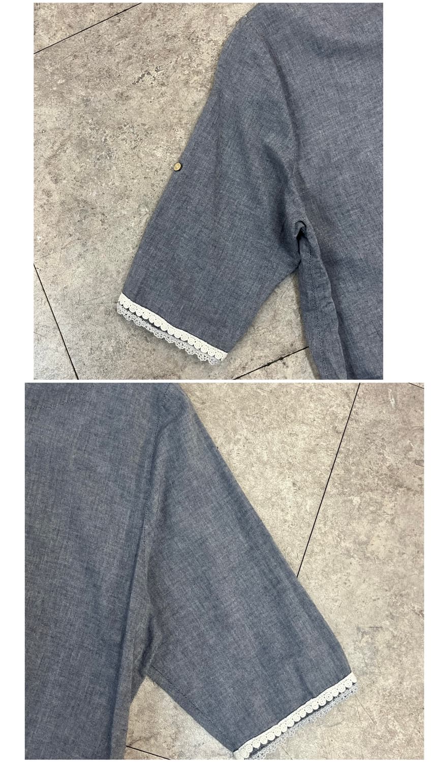 빈티지 자수 블라우스 그레이  #csz3723 상품이미지9