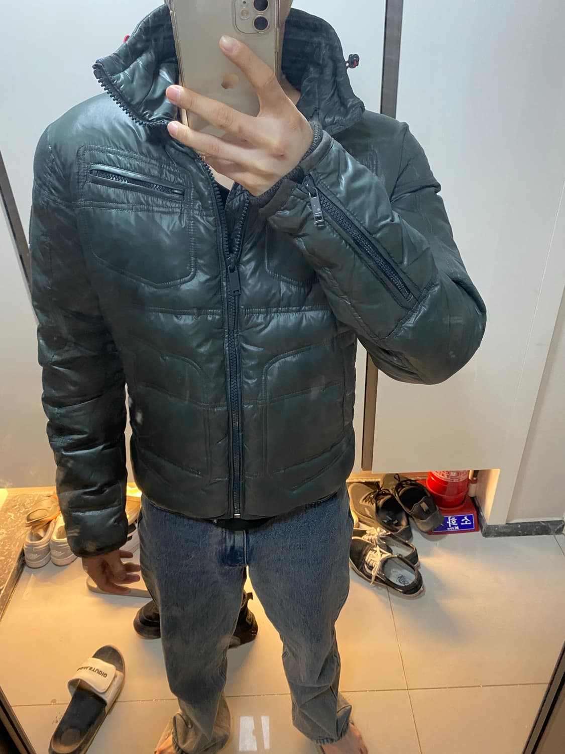 디젤 바이커 패딩자켓 상품이미지5