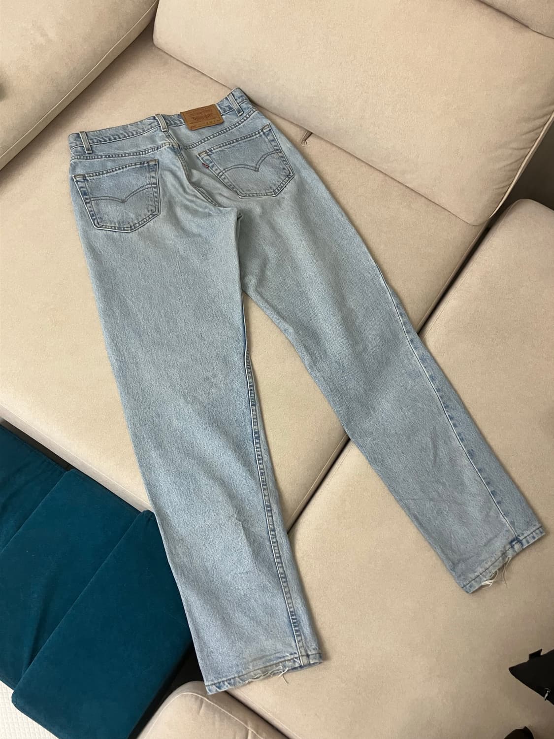 90s Levi’s 550 sky blue jeans (USA) 상품이미지2