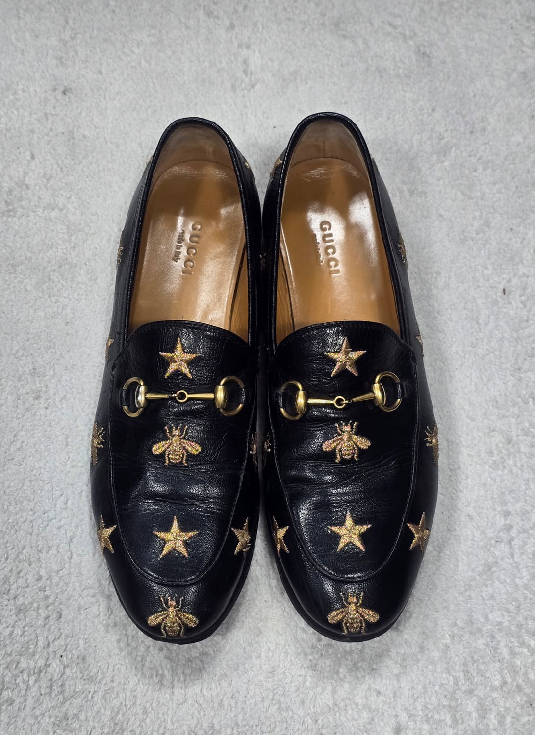 구찌 홀스래빗 조르단 꿀벌 자수 레더 로퍼 38 상품이미지2