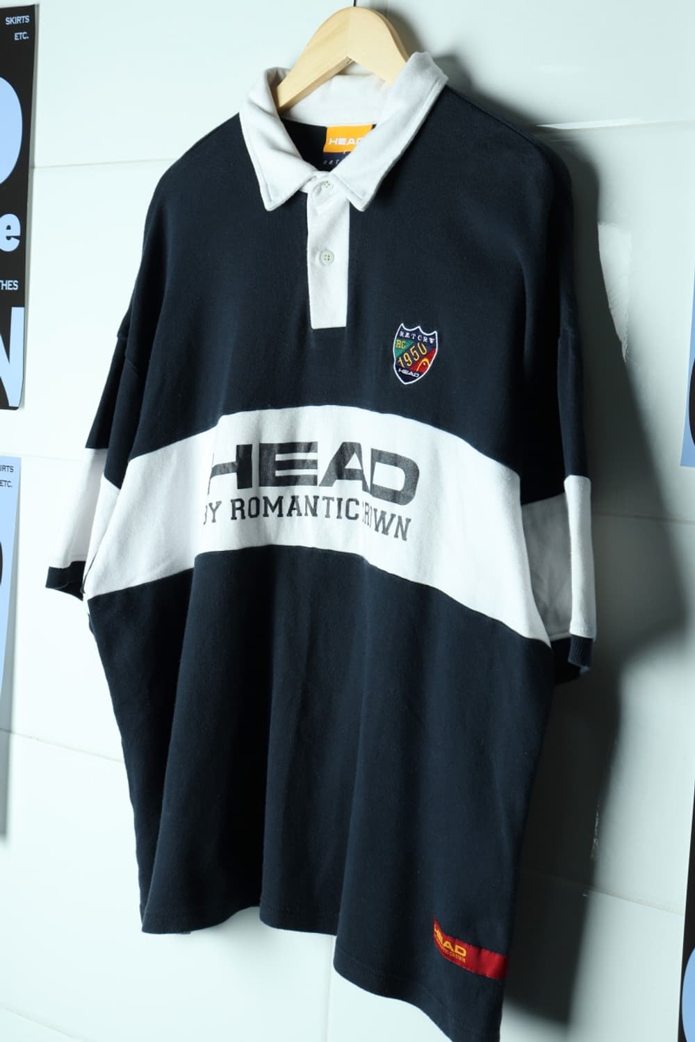 (L-2XL) 헤드 반팔 카라 티셔츠 사용감 럭비 하키 협업-H32911 상품이미지1
