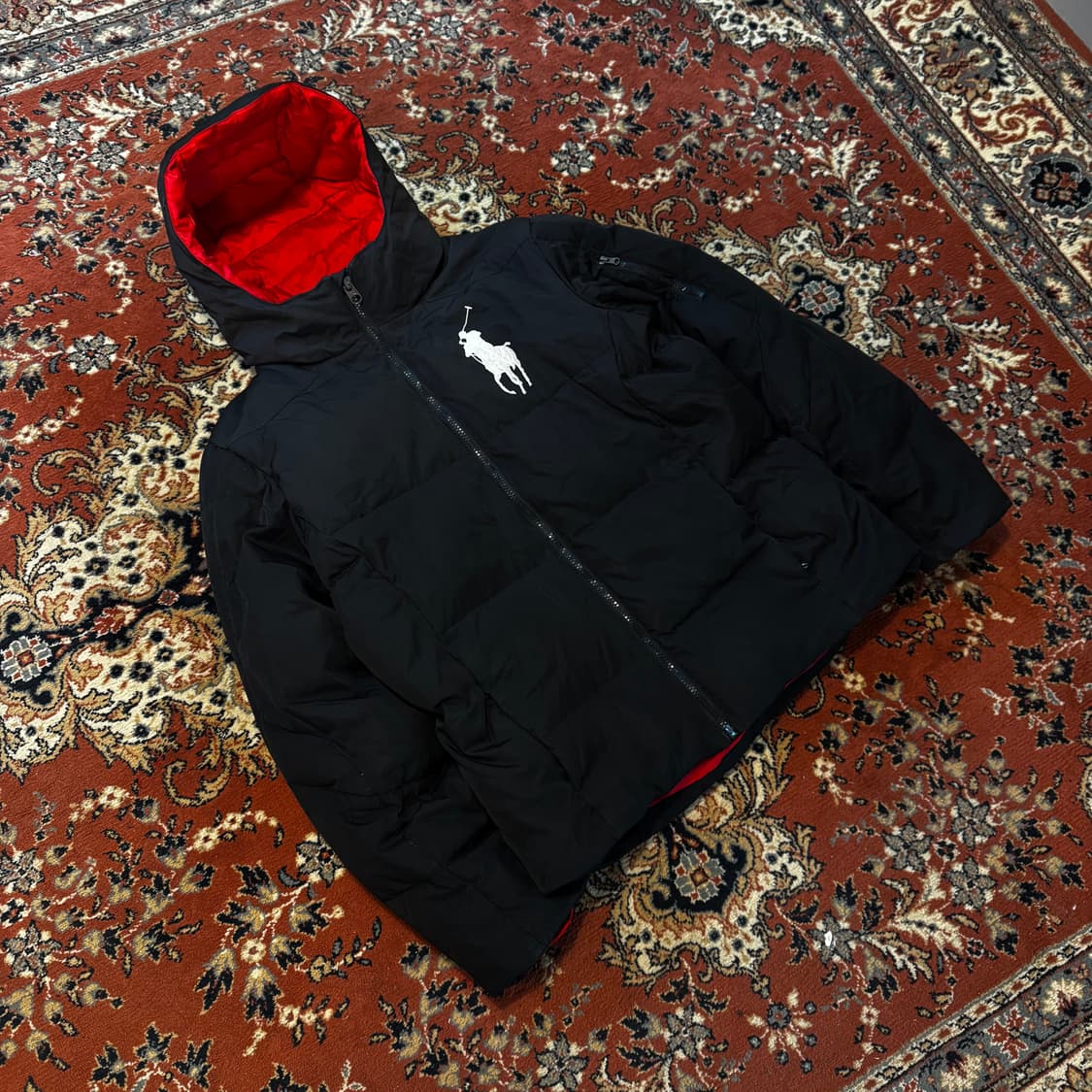 폴로 빅포니 패딩 후디 블랙 (XL) 상품이미지2
