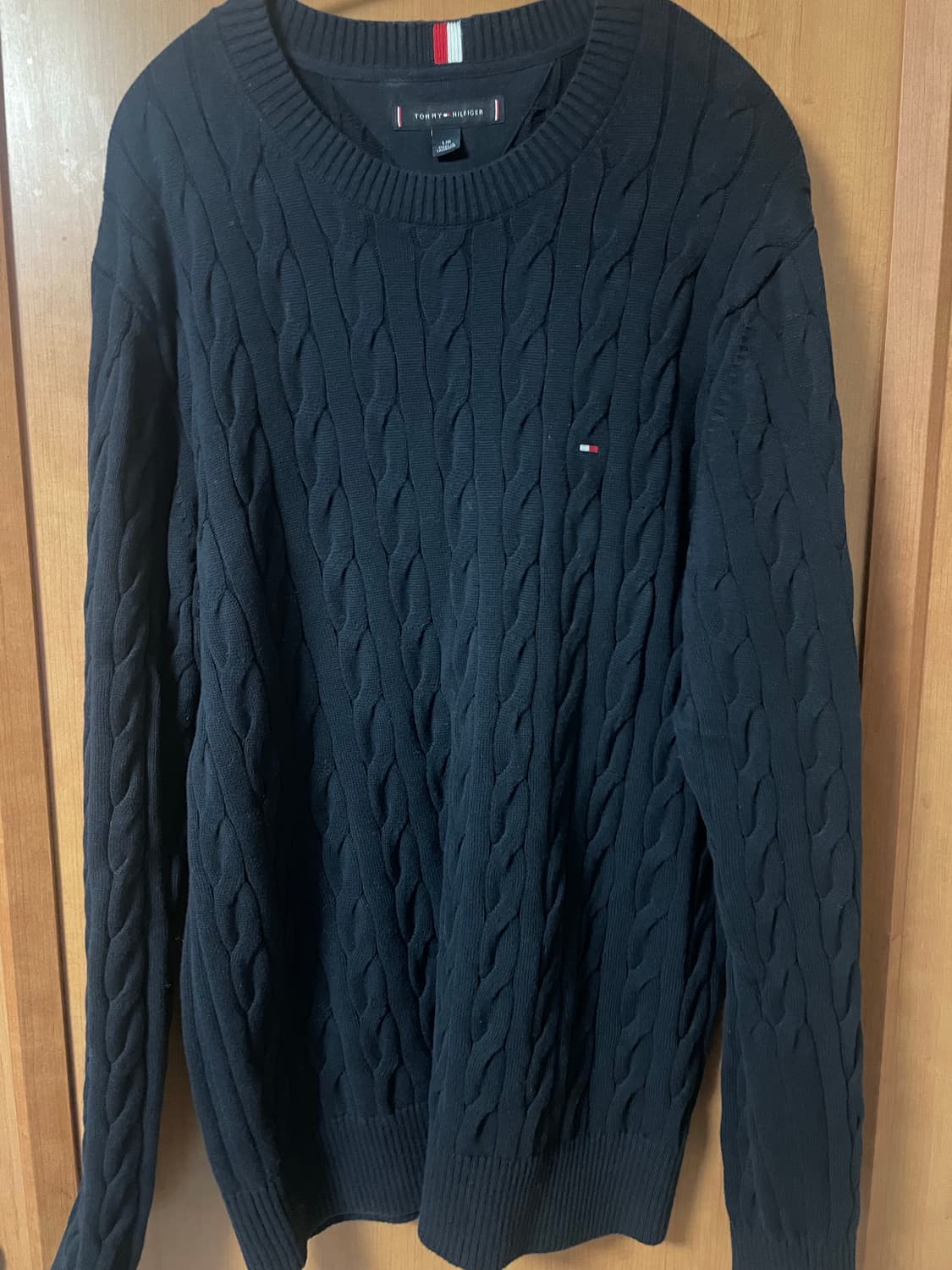 타미힐피거 남성 크루넥 케이블 니트 L 상품이미지1