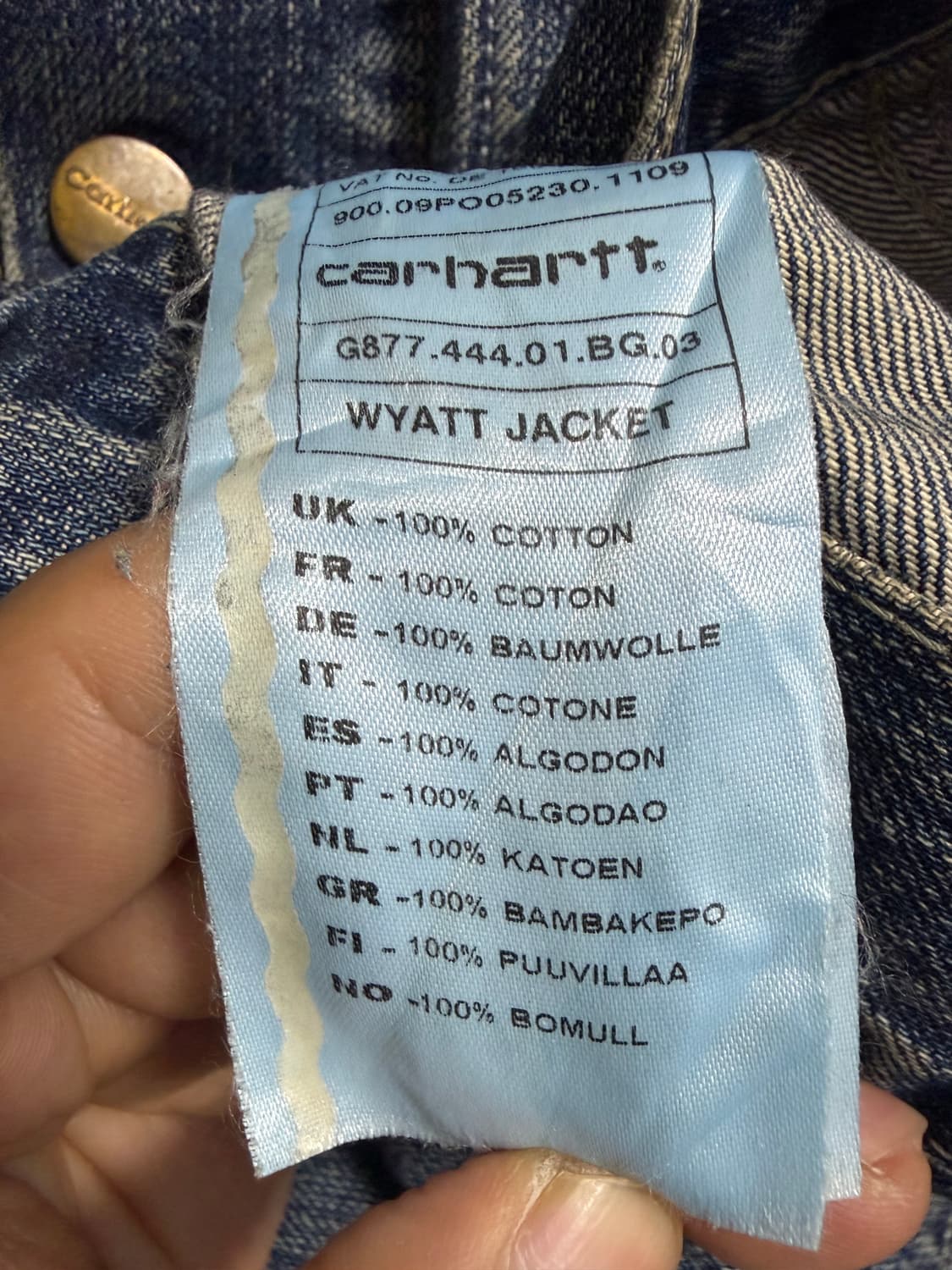 칼하트 와이엇 데님 자켓 상품이미지4