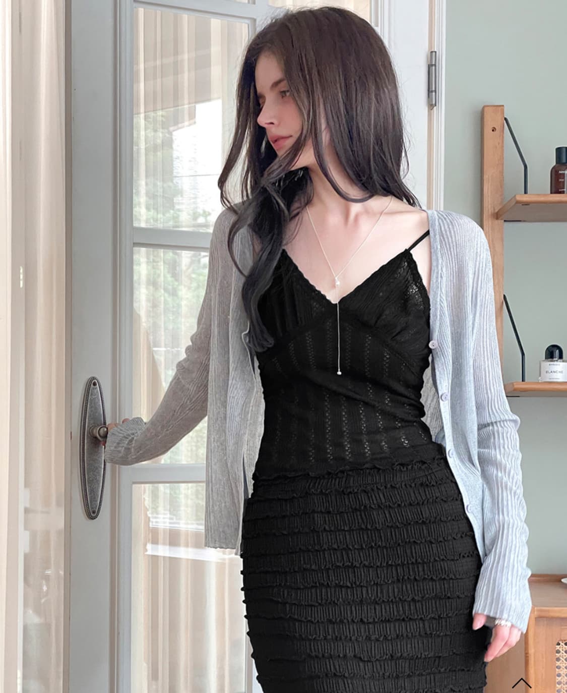 팩더널드 쉬머 펄 가디건 Shimmer Pearl Cardigan 그레이 상품이미지5