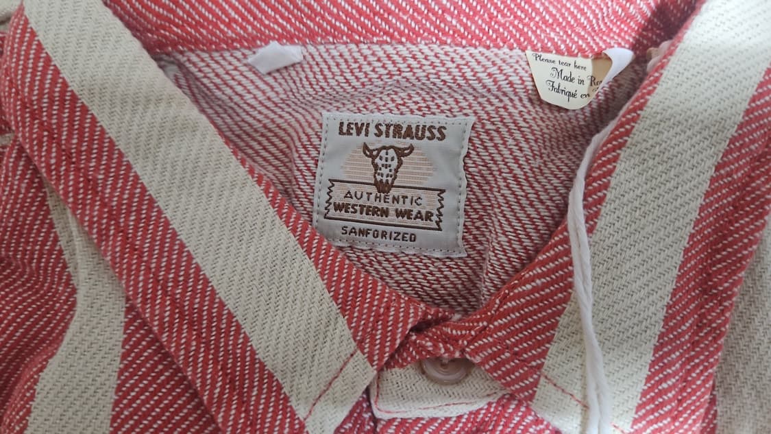 리바이스 LVC 1950'S 숏혼 셔츠 롱보드 레드 S 상품이미지6