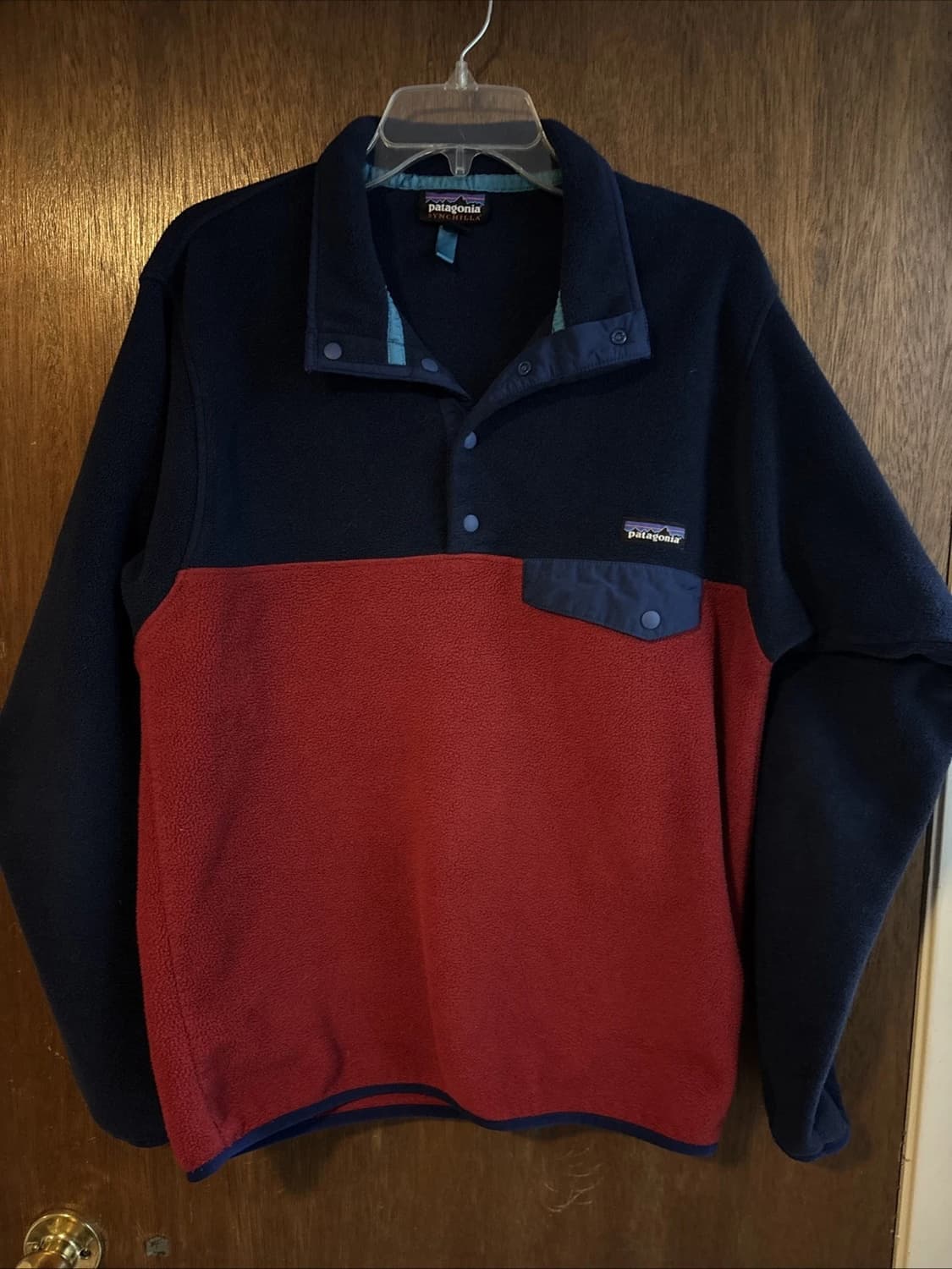10s 파타고니아 신칠라 스냅-T 네이비/레드/블루 상품이미지1