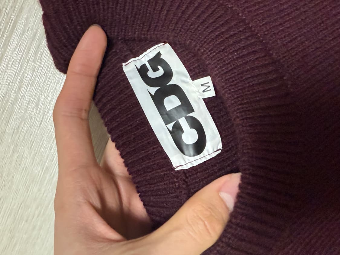 꼼데가르송 니트 버건디 상품이미지4