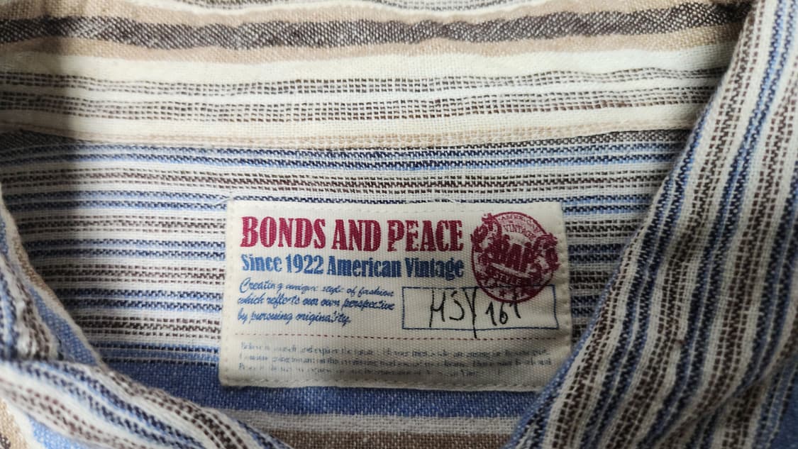 BONDS AND PEACE 여성 마혼방 빈티지셔츠 L 상품이미지7