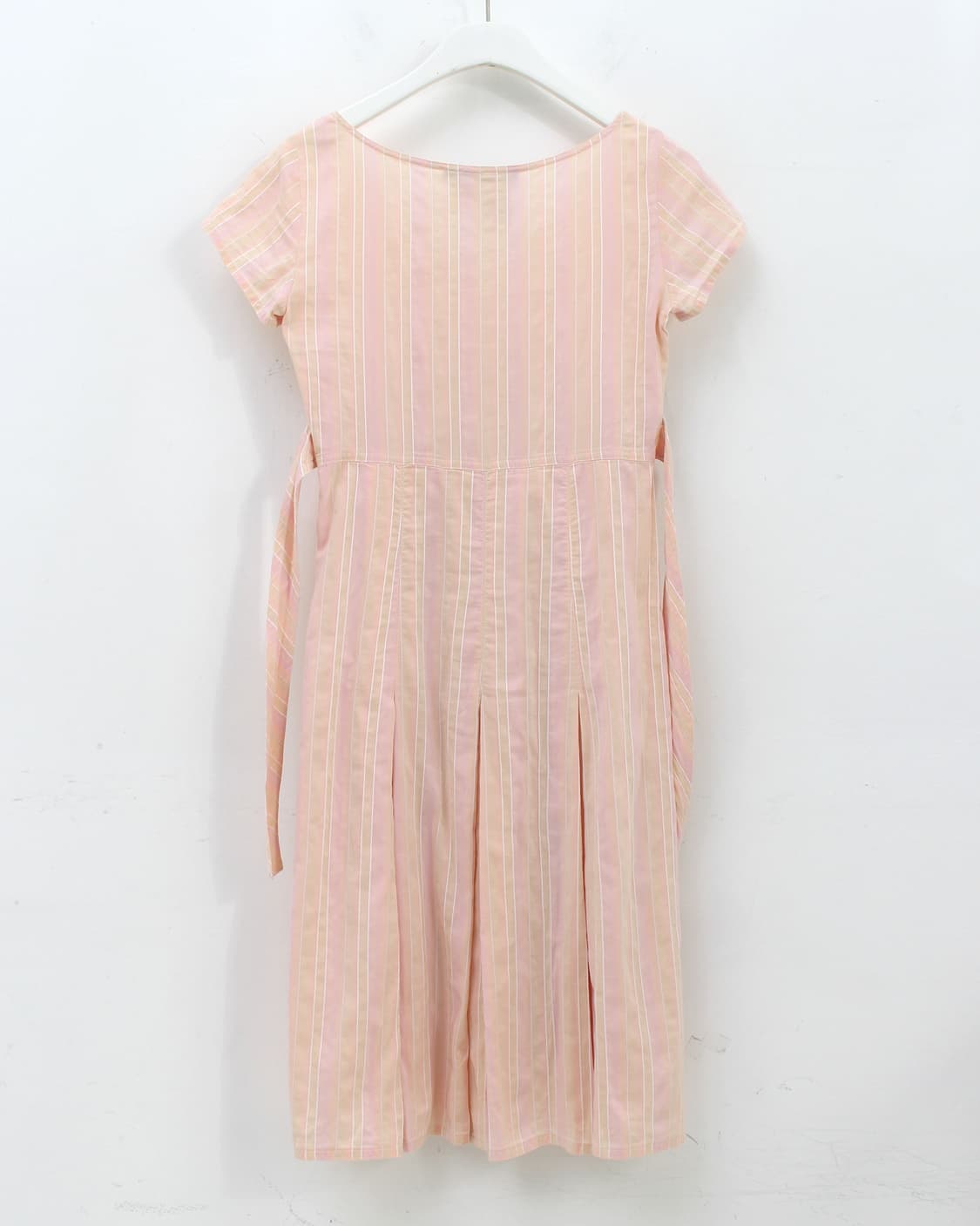 막스마라 핑크 실크 스트라이프 나시 원피스 상품이미지4