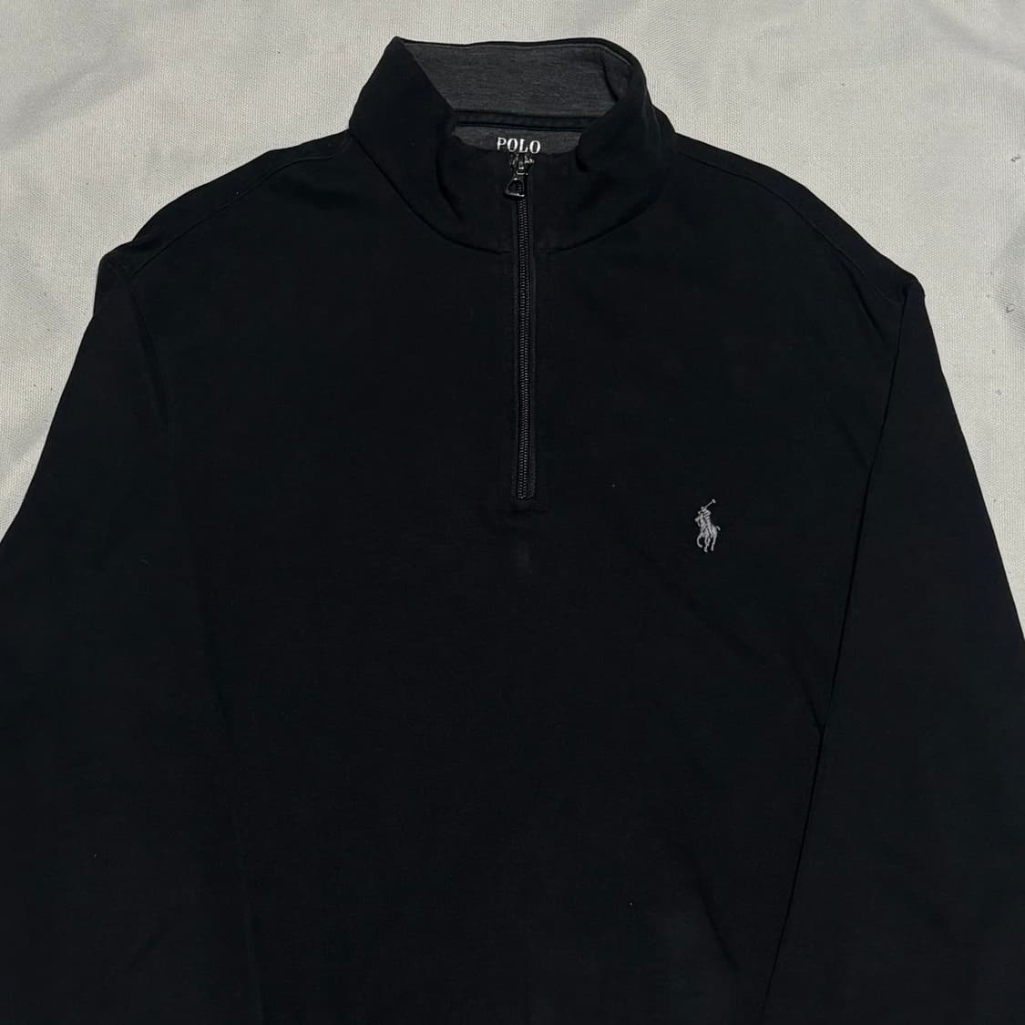 M 폴로랄프로렌 블랙 코튼 니트 집업 상품이미지1